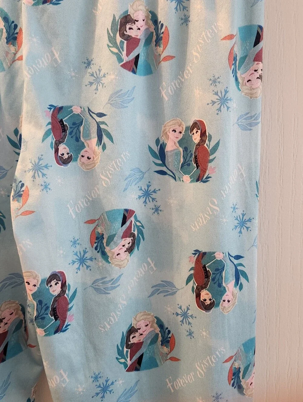 Disney Frozen By Cuddl Duds Girls Large Blue Pull On Pajama Pants